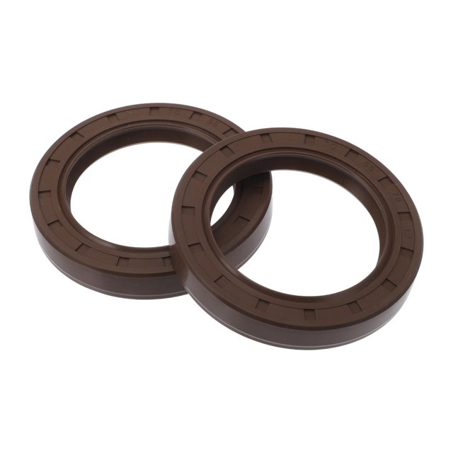 Sello de aceite universal TC de doble labio con resorte de acero, sello rotativo de eje de alta presión, goma FKM marrón, 2 piezas 55x78x12mm