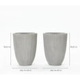 thumbnail image 6 of LuxenHome Set of 2 Tall Planters, 19" H Large Indoor Outdoor  Pots with Drainage Holes, Modern Striped Tapered Planter Pots, Flower Pots Decorative Container for Home Garden Patio Porch, Gray, 6 of 8