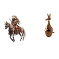 thumbnail image 1 of Figura decorativa de caballero acrílico con base, ideal como centro de mesa o decoración para el hogar. Resistente al agua. Regalo perfecto para decor, 1 of 8