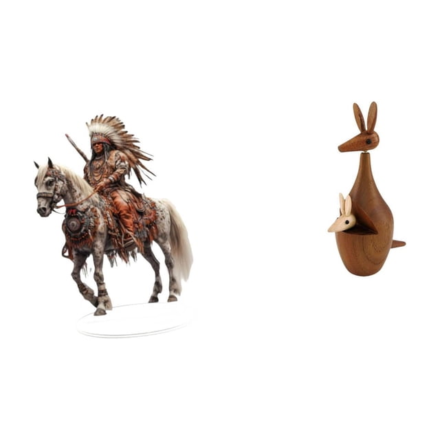 Figura decorativa de caballero acrílico con base, ideal como centro de mesa o decoración para el hogar. Resistente al agua. Regalo perfecto para decor