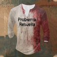 thumbnail image 4 of Wyzesi Spring T Shirts for Boy Male Theme Casual Round Neck Button Bloodstain Pattern Plus Size Digital Printing T Shirt Long Sleeve Top Tropical T Shirts Men Short Sleeve, 4 of 4