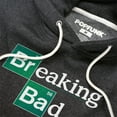 thumbnail image 2 of Breaking Bad Logo Unisex Adult Slim Fit Pull-Over Heather Hoodie, Charcoal, 2X-Large, 2 of 5