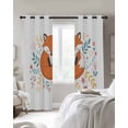 thumbnail image 4 of Cartoon Animals Blackout Curtains for Bedroom Living Room Darkening Curtains 63 Inches Long Watercolor Cute Flower Leaf Plant Window Curtain 2 Panels Set Window Treatment Grommet Drapes 42"x63", 4 of 9
