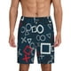 thumbnail image 1 of Fotbe Navy Blue Geometric Pantalones Cortos de Pijama para Hombre, Ropa de Dormir, Pantalones de Pijama Cortos para Hombre-Medium, 1 of 6