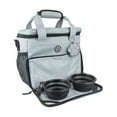 thumbnail image 6 of Trisha Yearwood Pet Collection Dog Travel Bag with Food Carriers & 2 Collapsible Bowls, Gray, 6 of 7