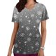 thumbnail image 1 of Puntoco Camiseta de enfermera informal con cuello en V y manga corta con bolsillo estampado para mujer, 1 of 5