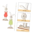 thumbnail image 5 of 1 par de adornos de conejo, decoración rústica para el hogar, decoraciones rústicas, decoración del hogar, Cascanueces, figura de conejito de juguete, decoración de primavera, conejito, 5 of 5