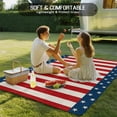 thumbnail image 5 of Fsddascl Independence Day Star Outdoor Rug for Patio/Deck/Porch, Non-Slip Large Area Rug 4 x 6 Ft, American Flag Red White Stripes Indoor Outdoor Rugs Washable Area Rugs, Camping Rug Carpet, 5 of 5