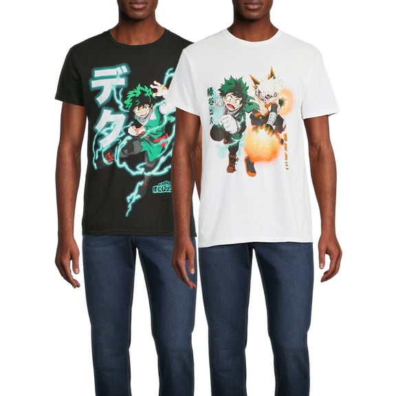 My Hero Academia Men's & Big Men's 2-Pack Short Sleeve T-shirt, S-3XL