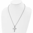 thumbnail image 4 of Stainless Steel Brushed And Polished Cross 22In Necklace (22 X 27) Made In China -Jewelry By Sweet Pea, 4 of 7