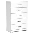 thumbnail image 3 of Darsh 5-Drawer Matte White Chest of Drawers (47.2 in. X 15.7 in. X 31.5 in.), 3 of 5