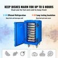 thumbnail image 6 of KFFKFF Food Pan Insulator, 127 Qt Catering Hot Container, Food Transporter with Dual Clasps, Front Entry Food Heat Preserver with Grips, Terminal Loader with Rollers for Eatery, Mess Hall, 6 of 9