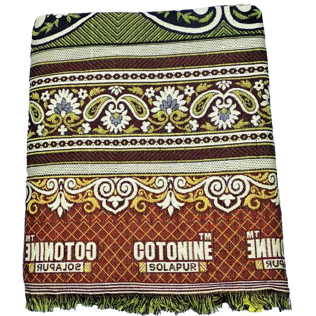 Cotonine Cotton Full Size, Solapur Chaddar Blanket, Multi Colour Pack Of 1