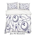 thumbnail image 2 of 3D White Bowling Quilt Cover Set Bedding Set Pillowcases 18, 2 of 2