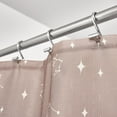 thumbnail image 6 of iDesign Polyester Shower Curtain, Taupe/White Constellation, 12 Reinforced Buttonholes, 6 of 9