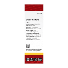 Satco S12518 LED T6 Light Bulbs 2.8W 120V 3000K 200 Lumen E12 Candelabra Base Dimmable Wet Location  (6 Pack)
