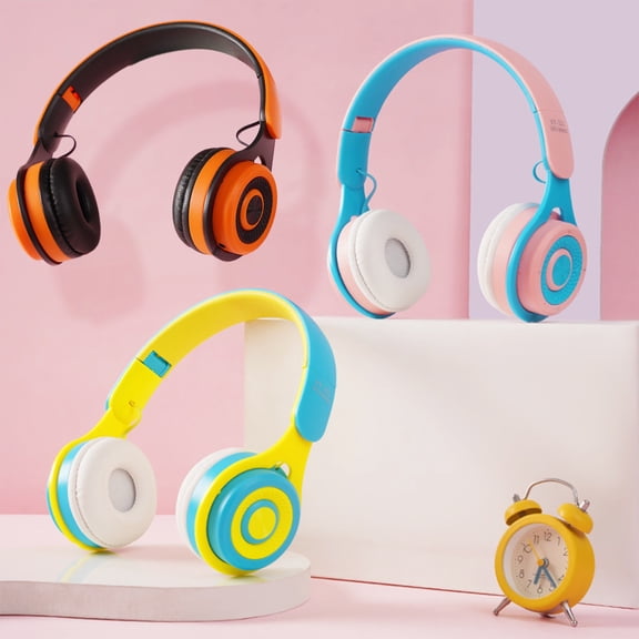 RFUGUG Bluetooth Headphones Over-Ear - Compatible with Smartphones & Computers, Foldable Design, Ideal for Kids' Learning & Entertainment on the Move