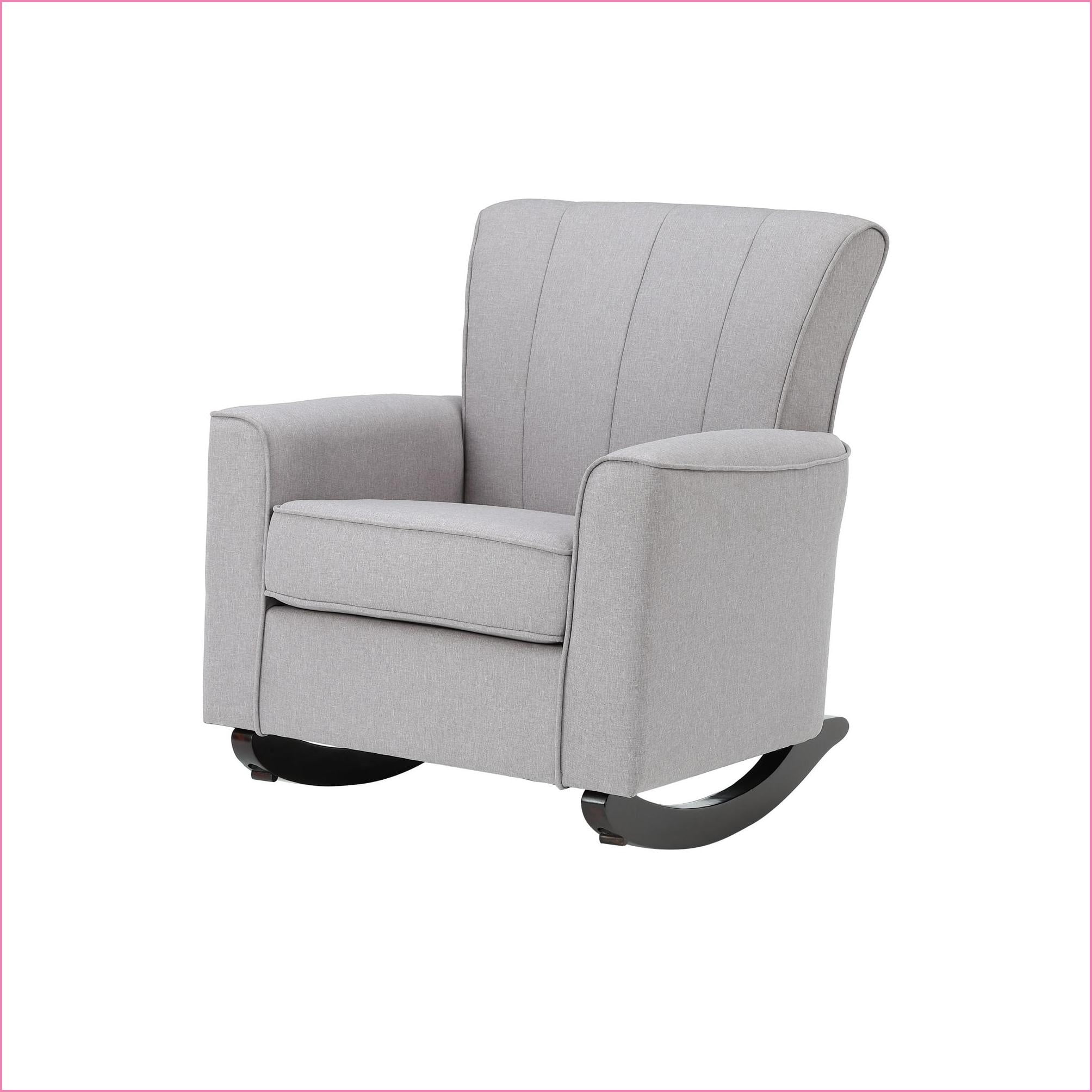 Rocking Chairs, Denzell Light Gray Linen Rocking Chair | Linen Fabric | Pocket Coil Seat