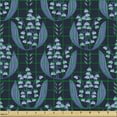 thumbnail image 2 of Ambesonne Floral Fabric by the Yard Upholstery, Vintage Style Garden Flora, 3 Yards, Dark Blue, 2 of 5