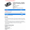 thumbnail image 2 of Throttle Position Sensor - Compatible with 2007 - 2014 GMC Sierra 3500 HD 6.0L V8 2008 2009 2010 2011 2012 2013, 2 of 2