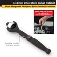 thumbnail image 5 of Titan Tools Titan 11313 1/4-Inch Drive x 4-Inch 90-Toth Swivel Head Micro Ratchet - Negro, 5 of 5