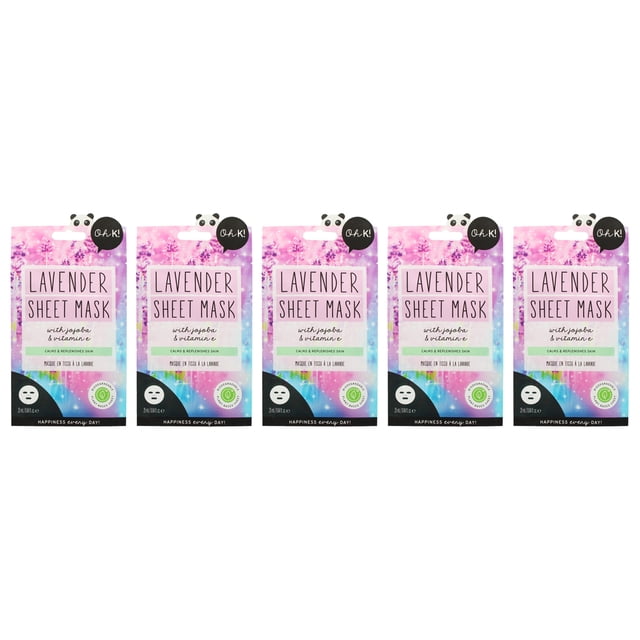 Sheet Mask Kit by Oh K! for Unisex - 10 Pc Kit 5Pc Sheet Mask - Cucumber, 5Pc Sheet Mask - Lavender