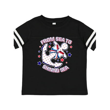 

Inktastic From Sea to Shining Sea with Patriotic Anchor and Bow Gift Toddler Boy or Toddler Girl T-Shirt