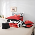 thumbnail image 6 of Castle Fairy Kawaii Ribbon Bow Bedding Comforter Set,Animal Leopard Print Full Bedding Set, 6 of 8