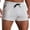 White, variant on WIZUTIZ Men's Striped Athletic Shorts Quick Dry Breathable 2-In-2 Split Leg Drawstring Elastic Waist Lightweight Summer Casual Active Shorts