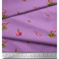 thumbnail image 2 of Soimoi Rayon Fabric Leaves & Carnation Floral Decor Fabric Printed Yard 42 Inch Wide, 2 of 3