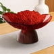 thumbnail image 5 of Bandeja para frutero con pedestal, elegante y decorativa, multiusos, para aperitivos y comidas. rojo, 5 of 7