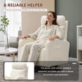 thumbnail image 6 of Muumblus Teddy Swivel Glider Rocking Chair for Baby Nursery, Indoor, White, 6 of 9