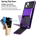 thumbnail image 2 of for iPhone 14 Case Wallet Cover 4-Card Credit Card Holder ID Slot Scratch Resistant Dual Layer Hybrid Protective Hard Shell Rugged TPU Bumper Armor Case for iPhone 14 case 6.1" 5G Purple, 2 of 13
