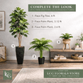 thumbnail image 5 of Artificial Plants, 32" Artificial Palm Plant in Multi-Color Tripod Basket Stand by LCG Florals, Faux Designer Fake Indoor Plant for Living Room, Office, and Home Decor, 5 of 10