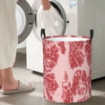 thumbnail image 4 of Lsque Red Meat pattern Laundry Hamper Basket, Tall Woven Rope Hamper Basket for Clothes, Lightweight Storage Basket, Collapsible Waterproof-Small, 4 of 8