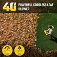 thumbnail image 5 of 40V Leaf Blower - 650CFM Leaf Blower Cordless with 2 X 5.0Ah Battery & Charger, 4-Speed Electric Leaf Blower, Battery Powered Leaf Blower for Snow Blowing & Yard, 5 of 9