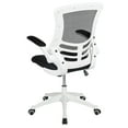 thumbnail image 6 of Flash Furniture Kelista Mid-Back Black Mesh Swivel Ergonomic Task Office Chair with White Frame and Flip-Up Arms, 6 of 15