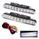 thumbnail image 3 of Kenally 1 par de lámparas DRL para coche DC 12V vehículo IP65 impermeable luz de circulación diurna 3000/6000K actualización de automóvil automotriz Bombillas para automóviles Kenally VI018022-00B, 3 of 6