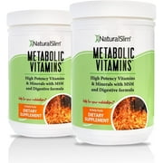 NaturalSlim Metabolic Vitamins 2-Pack Metabolism Booster w/ B-Complex for Energy