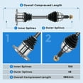 thumbnail image 6 of Bodeman for 2007-2017 Chevy Suburban 1500 4WD - Front CV Axle Drive Shaft Assembly (Driver or Passenger Side), 6 of 8