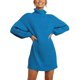 thumbnail image 1 of Suéter largo de cuello alto para mujer, vestido de suéter de otoño e invierno de Europa y Estados Unidos, 1 of 6