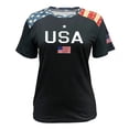 thumbnail image 6 of idosla 250 Anniversary USA Shirt Women's Short Sleeve T-Shirt Patriotic American Flag Eagle Tops 1776-2026 Tshirt Gifts (Black, XL), 6 of 7
