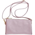 thumbnail image 6 of Humble Chic Vegan Leather Crossbody Wristlet Bag or Small Purse Clutch, Includes Adjustable Shoulder and Wrist Straps, Rose Gold, 6 of 8