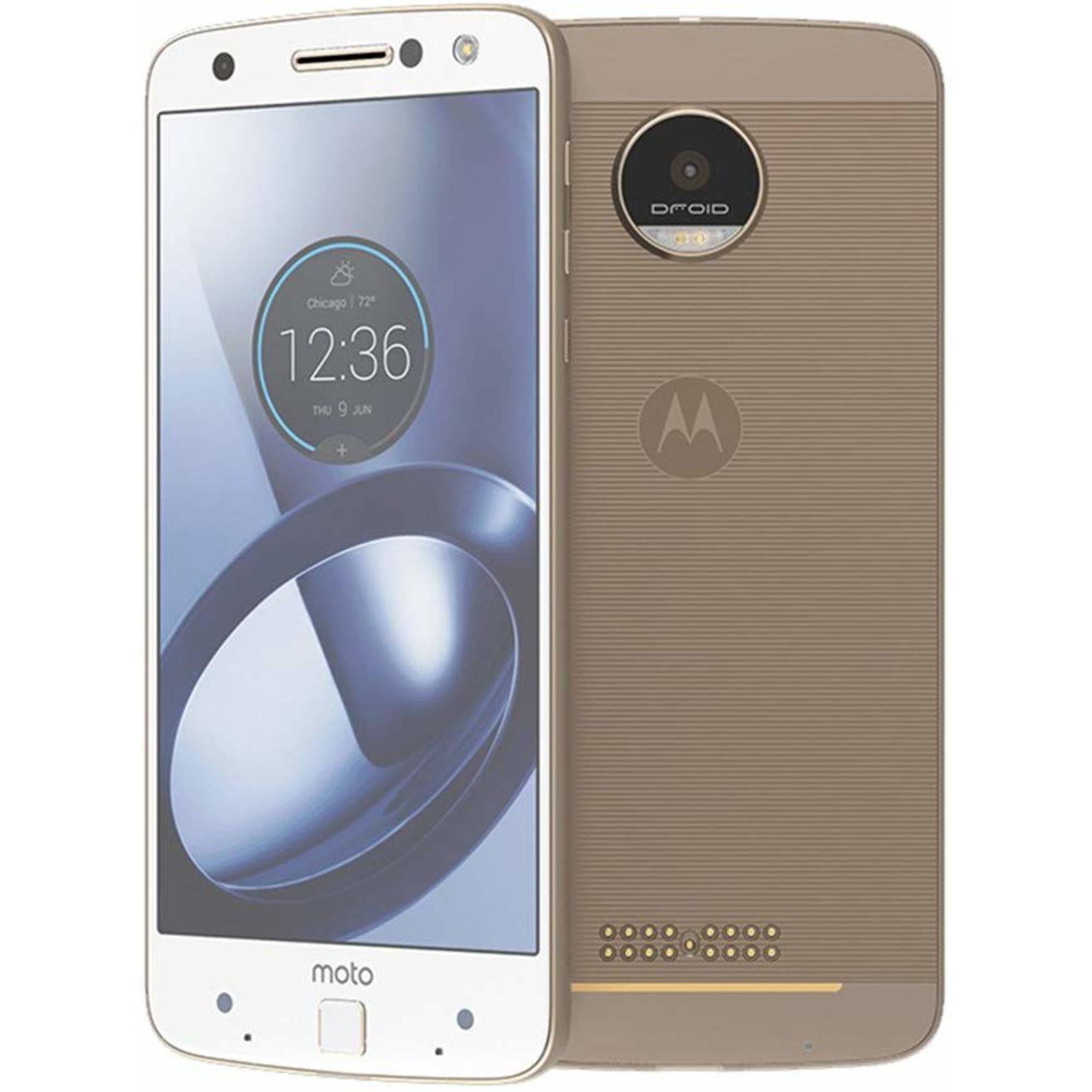 maak een foto Sluit een verzekering af regiment Restored Motorola Moto Z Play XT1650 64GB Verizon Smartphone w/ 13MP Camera  - White/Gold (Refurbished) - Walmart.com