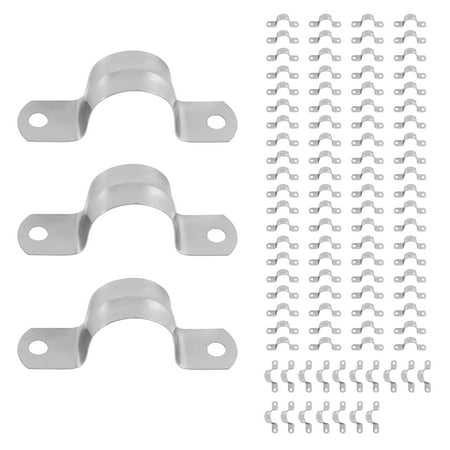 

100 Pieces of 25 MM 304 Stainless Steel U-Shaped Pipe Clamp with Detachable Fastener