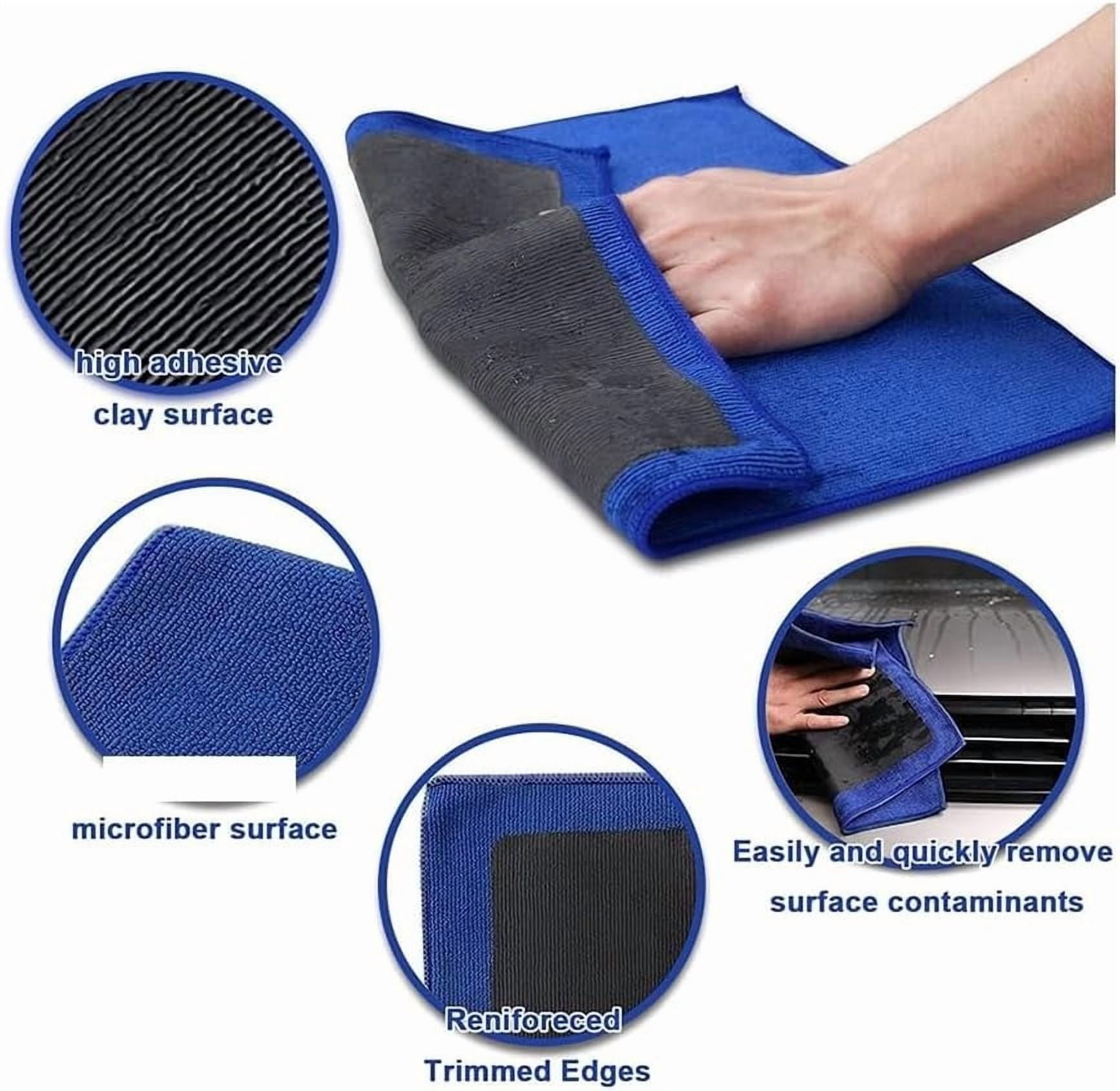 Seyotauo Microfiber Clay Towel, Scratch-Free Reusable Car Detailing Cloth, Auto Cleaning Scrub for Glass Polishing, Wheel Rim and Vehicle Surface Maintenance