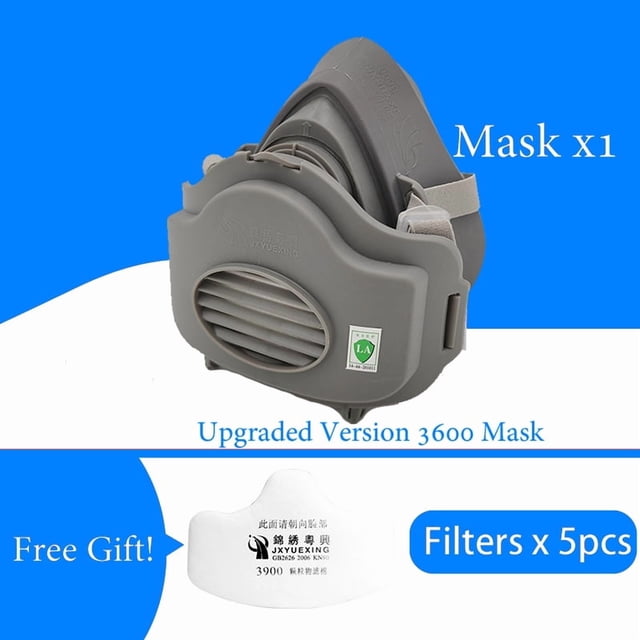 Dust Mask Reusable Dust Proof Respirator Rubber Work Safety Mask Cotton Filters For Builder Carpenter Daily Haze Protection