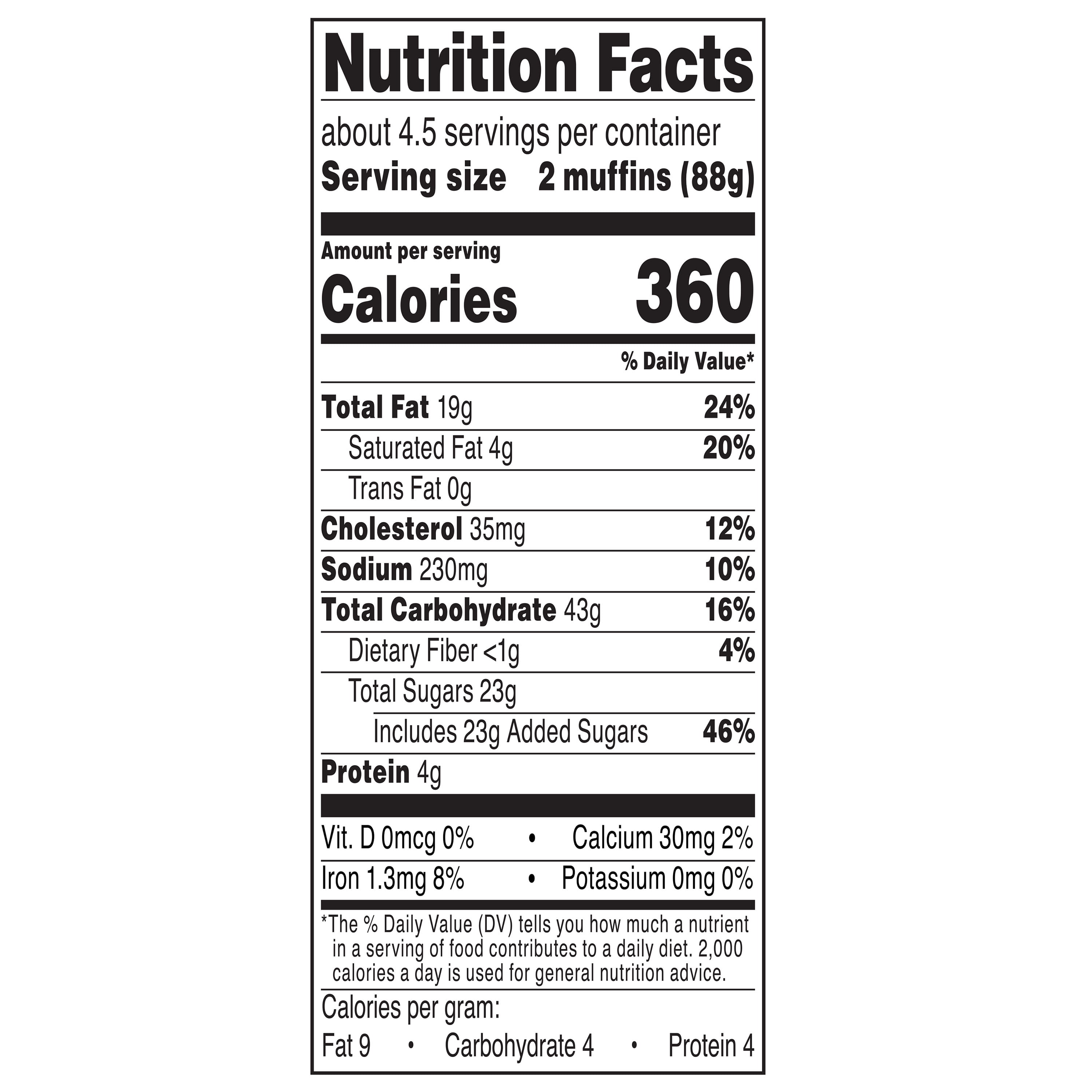 Marketside Coffee Cake Crumble Muffins, 14 oz, 9 Count