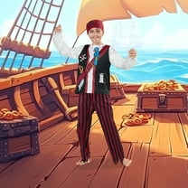 Northlight Red and Black Pirate Halloween Party Costume - Ages 4-6 Years