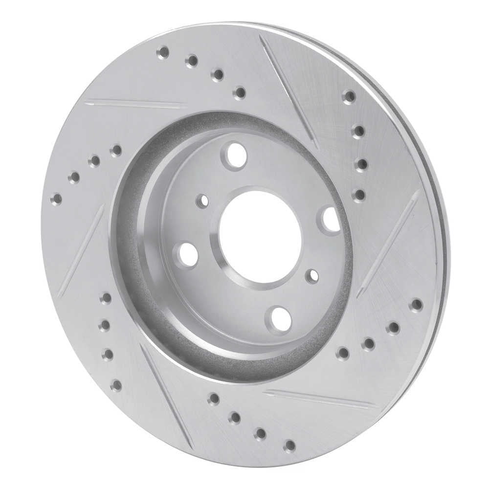 Dynamic Friction Company 631-76072L DFC Brake Rotor - Drilled And Slotted - Silver